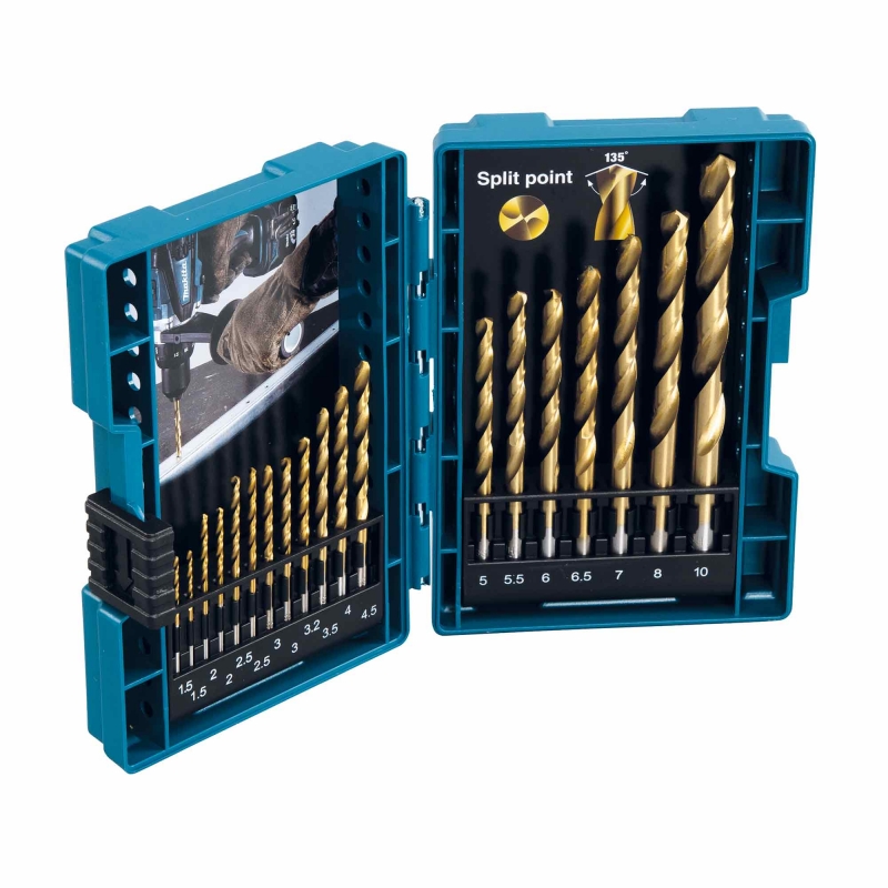MAKITA MAKITA D-67527 19 piece HSS-Tin Metal Bit Set