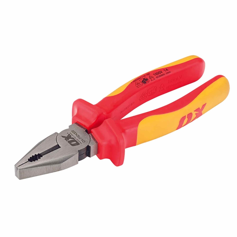 OX TOOLS OX TOOLS OX Pro VDE Combination Pliers 180mm 7&quot;