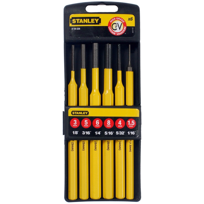 STANLEY STANLEY 4 18 226 6pc 152mm Pin Punch Kit
