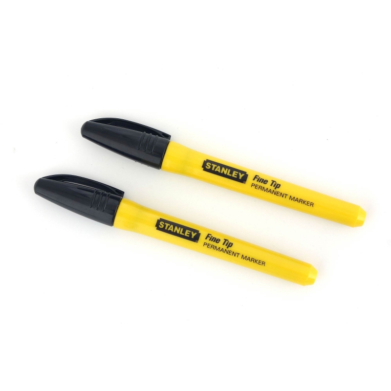 STANLEY STANLEY 0 47 316 Black Fine Tip Perm Marker 2 pack