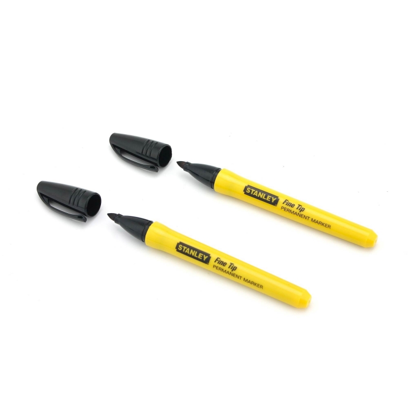 STANLEY STANLEY 0 47 316 Black Fine Tip Perm Marker 2 pack