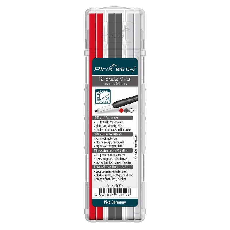 PICA PICA 6045 BIG DRY Refills FOR ALL (Red/Graphite/White)