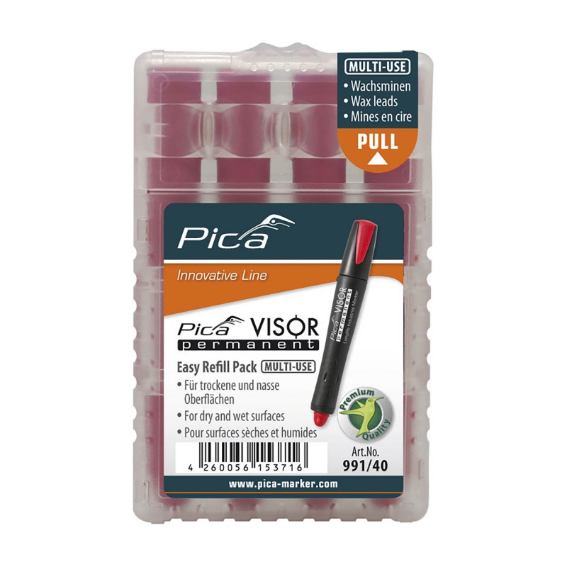 PICA PICA 991-40 VISOR Marker Refills - Red
