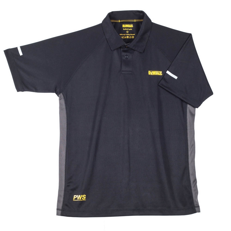 DEWALT DEWALT Rutland PWS Polo Shirt Black/Grey