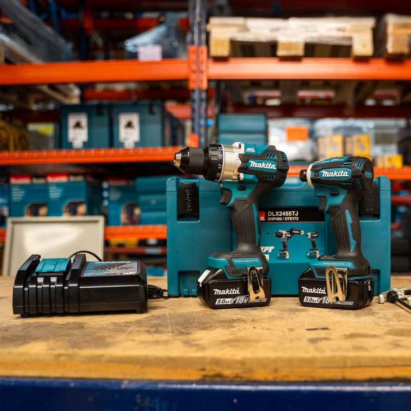 MAKITA MAKITA DLX2455TJ 18v DHP486/DTD172 Twin Kit with 2x5ah Batteries