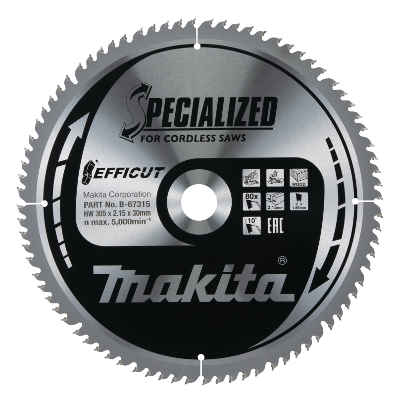 MAKITA MAKITA B-67315 305x30mm 80T Efficut TCT Saw Blade