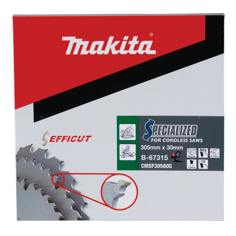 MAKITA MAKITA B-67315 305x30mm 80T Efficut TCT Saw Blade