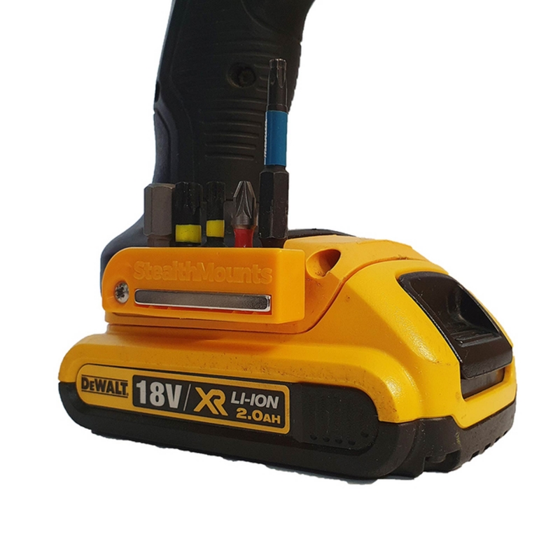 STEALTHMOUNTS SMT-BH-DW-YLW Dewalt Yellow Bit Holder 2 Pack