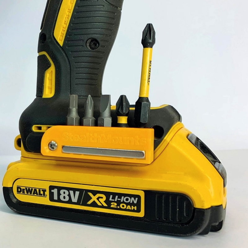 STEALTHMOUNTS SMT-BH-DW-YLW Dewalt Yellow Bit Holder 2 Pack