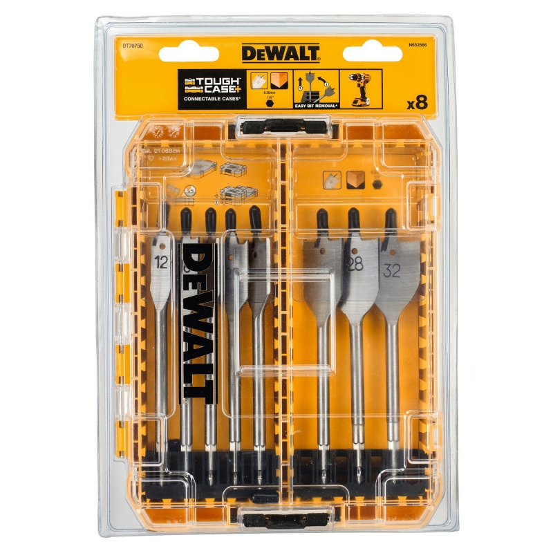 DEWALT DEWALT DT70750-QZ 8pc Standard Flatwood Bit Set