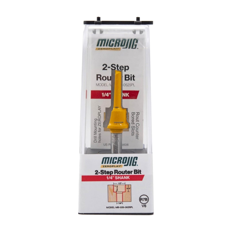 MICROJIG MICROJIG MB-025-0525PL ZEROPLAY 2-Step Plunge Bit 1/4