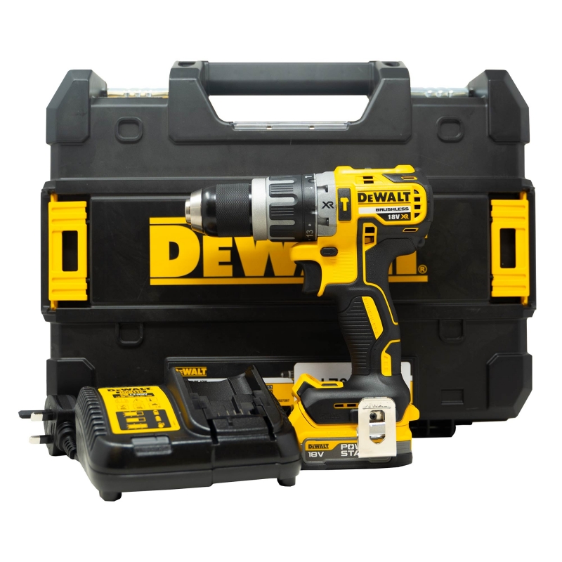 DEWALT DEWALT DCD796E1T 18v Brushless Combi Drill with 1x Powerstack Battery