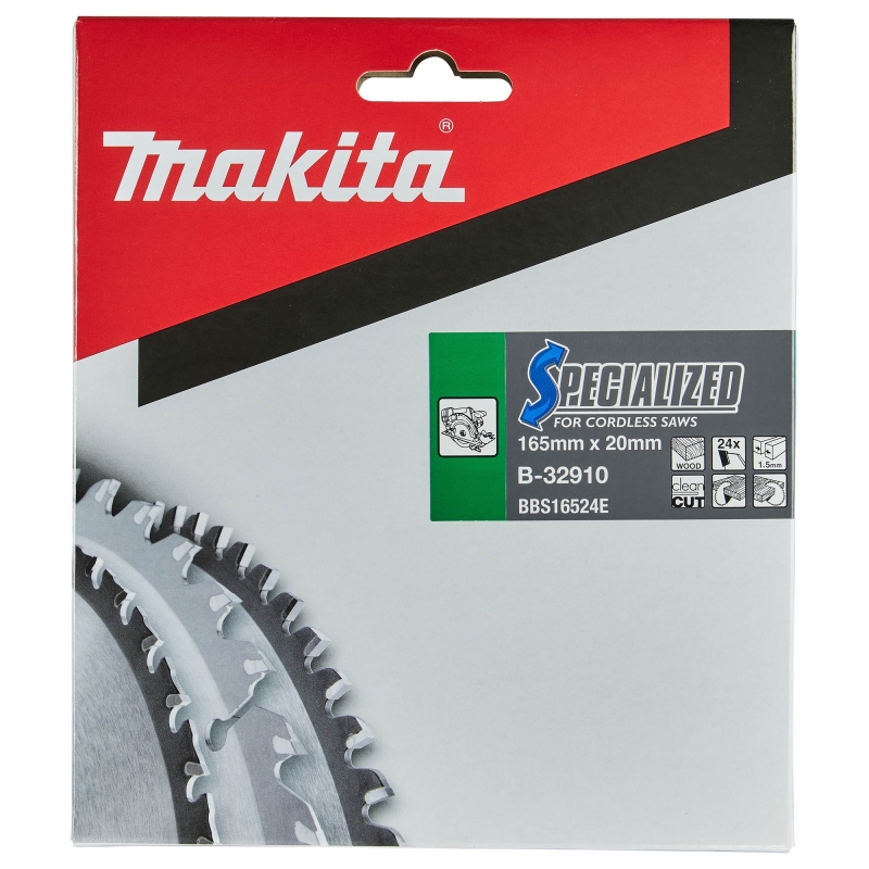 MAKITA MAKITA B-32910 165x20mm 24T Saw Blade (cordless)