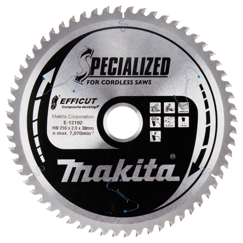 MAKITA MAKITA E-12192 216x30mm 60T Circular Saw Blade
