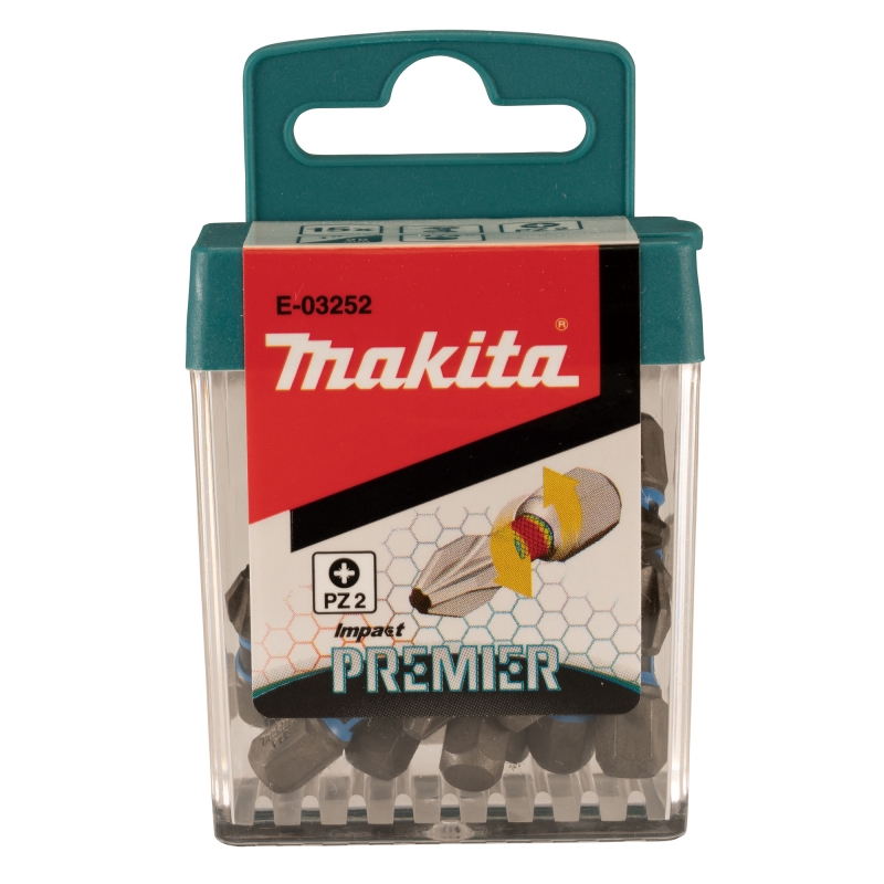 MAKITA MAKITA E-03252 Prem Bit Set PZ2-25mm 15 pack