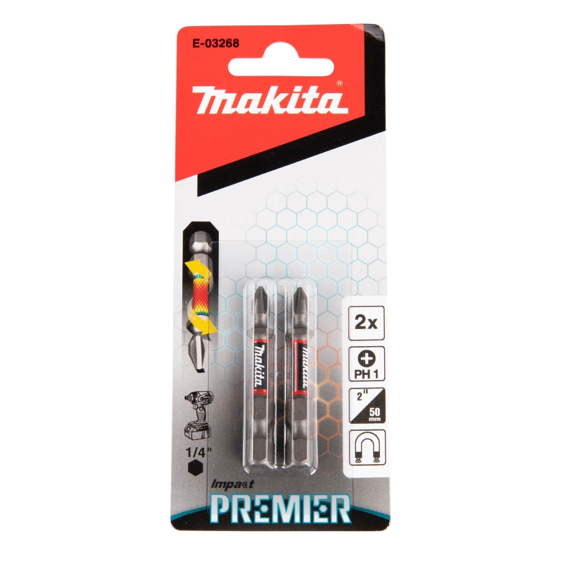 MAKITA MAKITA E-03268 Premier Double Torsion Bit PH1-50mm