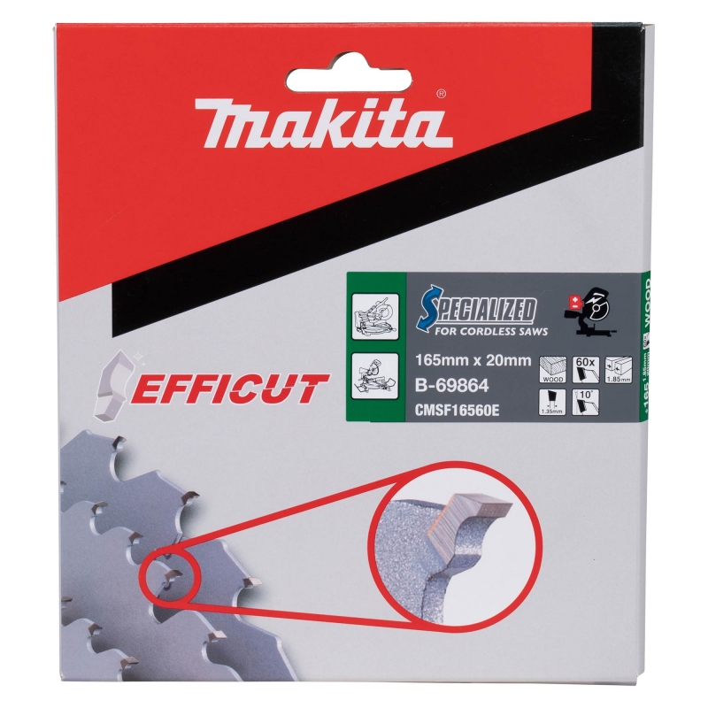 MAKITA MAKITA B-69864 165x20mm 60T Efficut TCT Saw Blade
