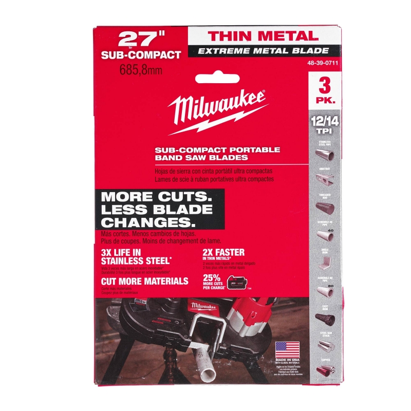 MILWAUKEE MILWAUKEE 48390711 Bandsaw Blade 687.57x12/14 3x pack