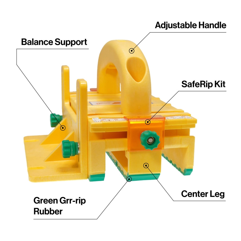 MICROJIG MICROJIG GR-100PLUS GRR-RIPPER 3D Pushblock + SafeRip Kit