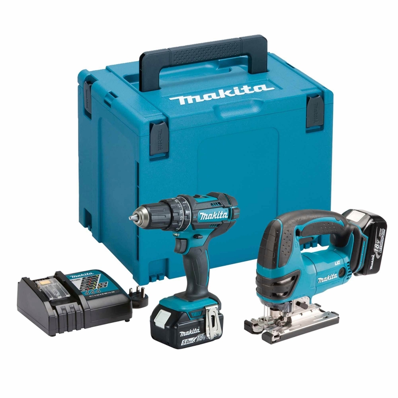 MAKITA MAKITA DLX2134TJ 18v DHP482/DJV180Z 2 piece Kit with 2x5ah Batteries