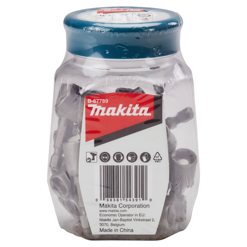 MAKITA MAKITA B-67789 30x 10mm Magnetic Nutsetters In Candy Jar