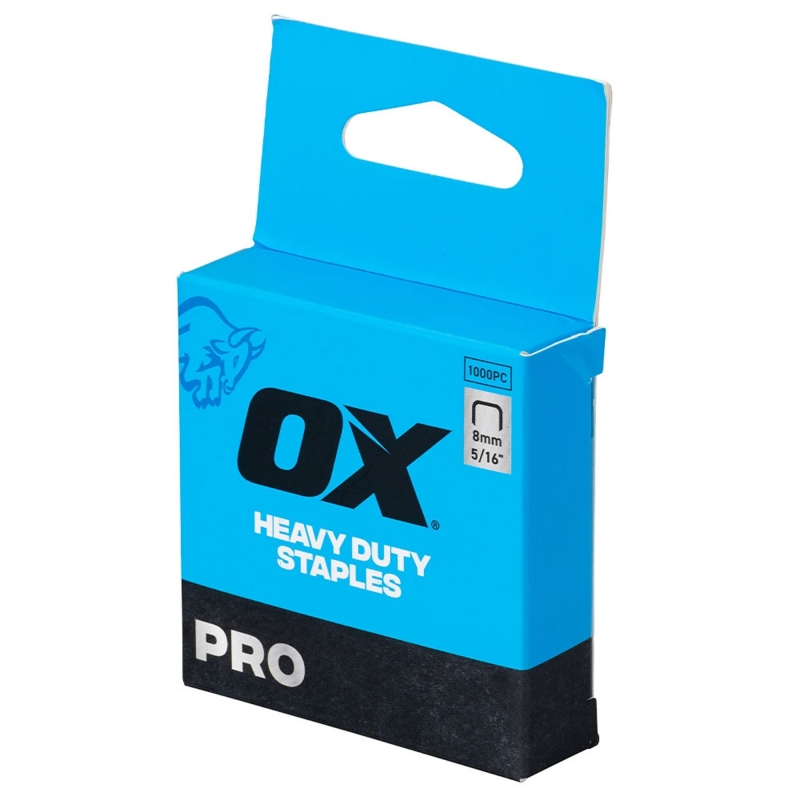 OX TOOLS OX TOOLS OX-P316408 Pro Heavy Duty Staples 8mm