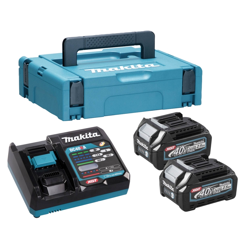 MAKITA MAKITA 191J85-8 2x BL4025 40v 2.5Ah Batteries / DC40RA 240v Charger Set