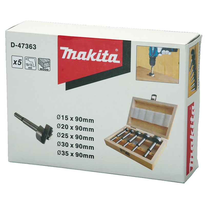 MAKITA MAKITA D-47363 Forstner Drill Bit 5 Piece Set