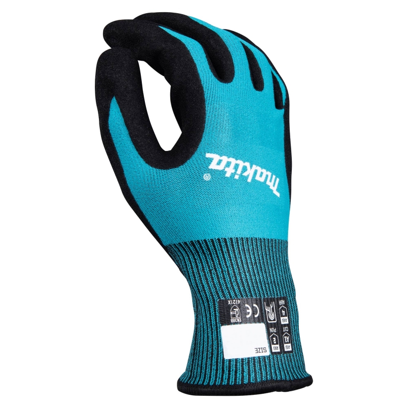 MAKITA MAKITA Cut 1 Nitrile Coat Dip Gloves