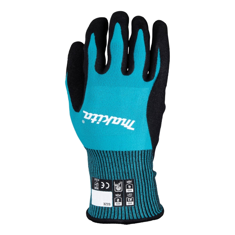 MAKITA MAKITA Cut 1 Nitrile Coat Dip Gloves
