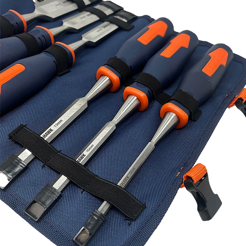 TOMAHAWK TOMAHAWK TCS-600 6 Piece Wood Chisel Set in Tool Roll