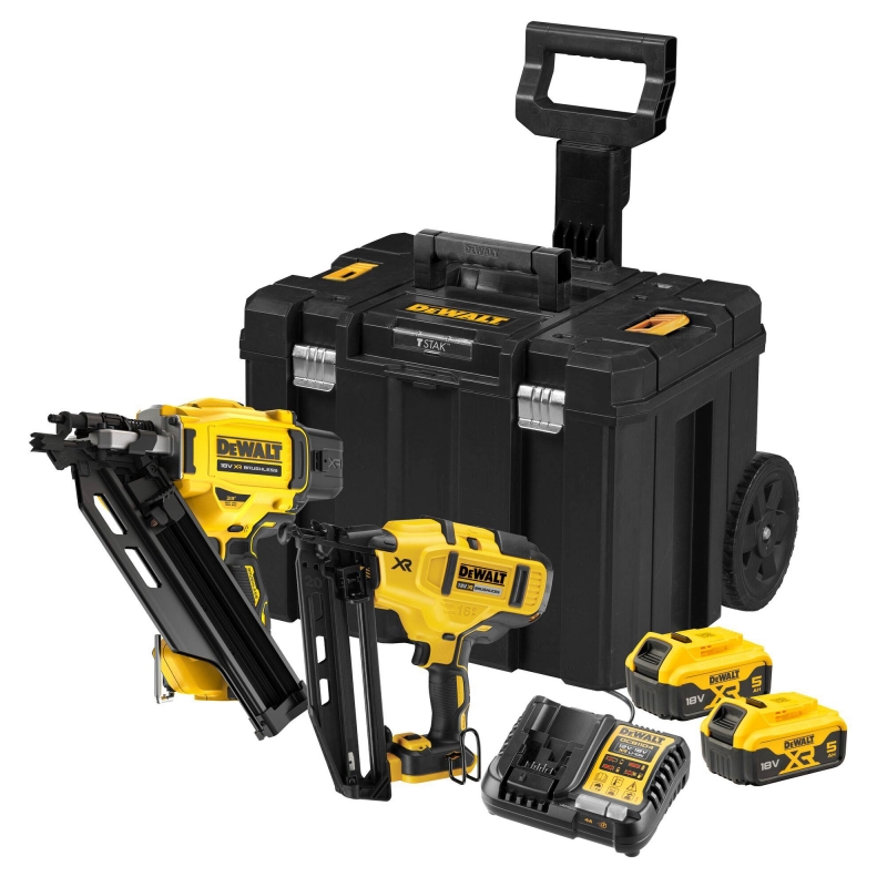 DEWALT DEWALT DCK246P2T 18v Brushless Nailer Twin Pack with 2x5ah Batteries