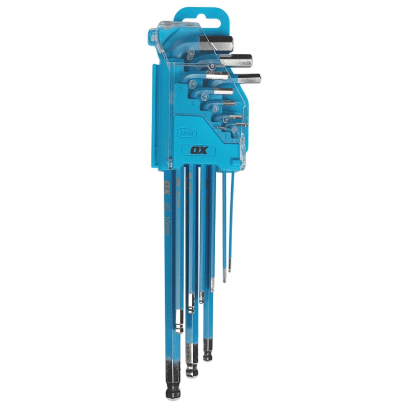 OX TOOLS OX TOOLS OX-P322609 OX Pro 9 Piece Long Hex Key Set