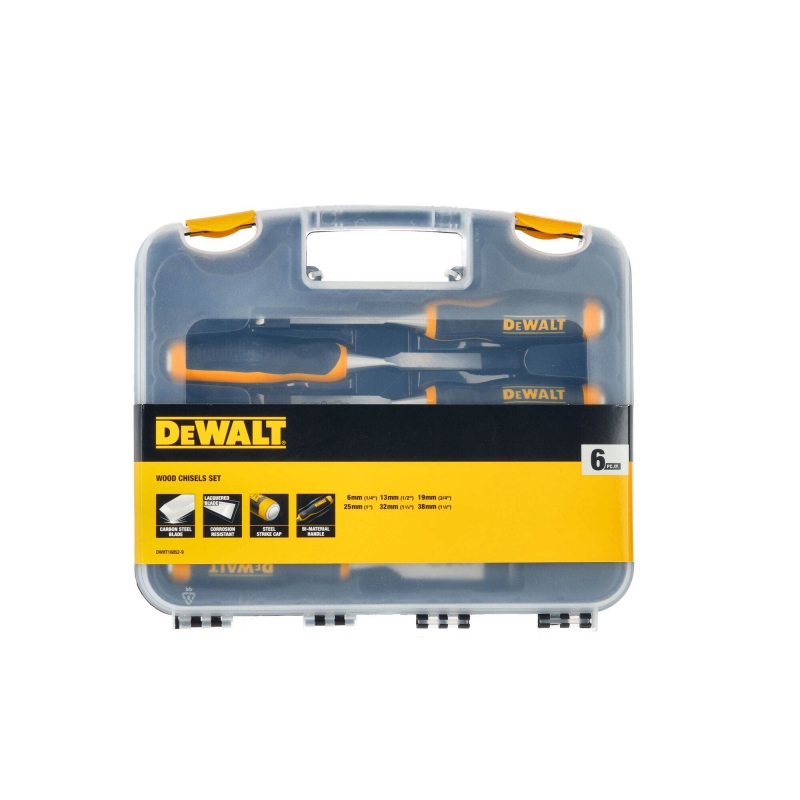 DEWALT DEWALT DWHT16852-9 6pc Wood Chisel Set 6-38mm