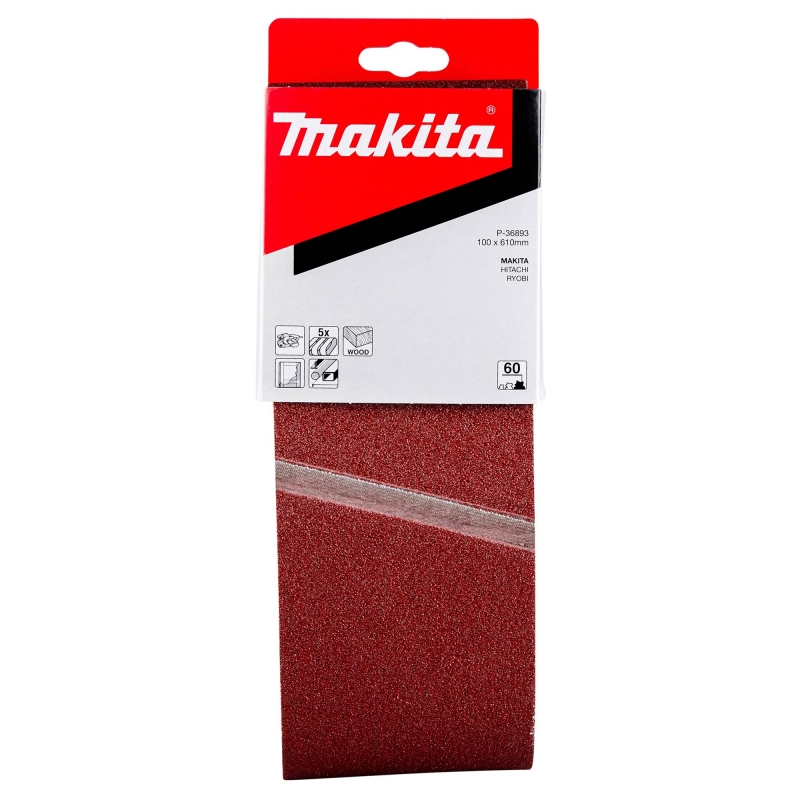 MAKITA MAKITA P-36893 100x610mm 60g Sanding Belts 5 pack