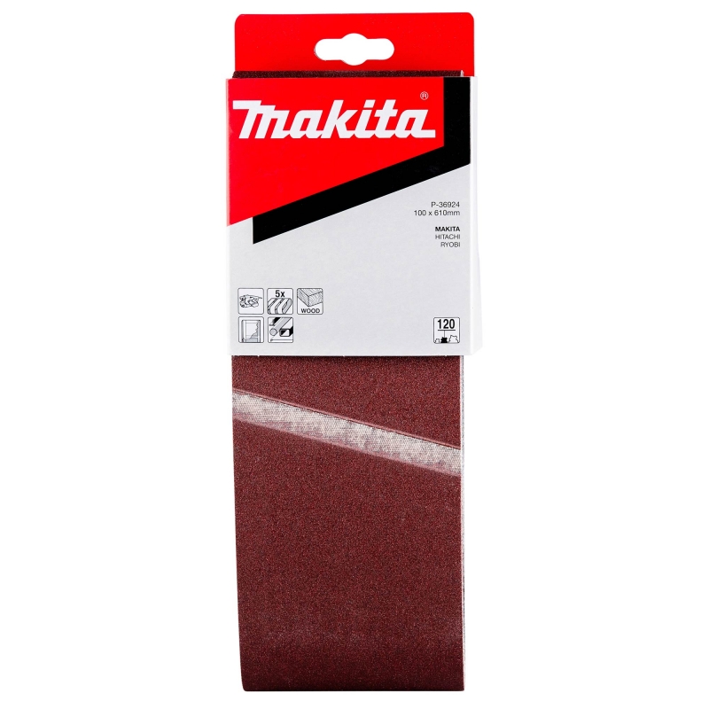 MAKITA MAKITA P-36924 100x610mm 120g Sanding Belts 5 pack