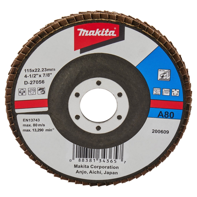 MAKITA MAKITA D-27056 Flap Disc 115mm A80 Grit