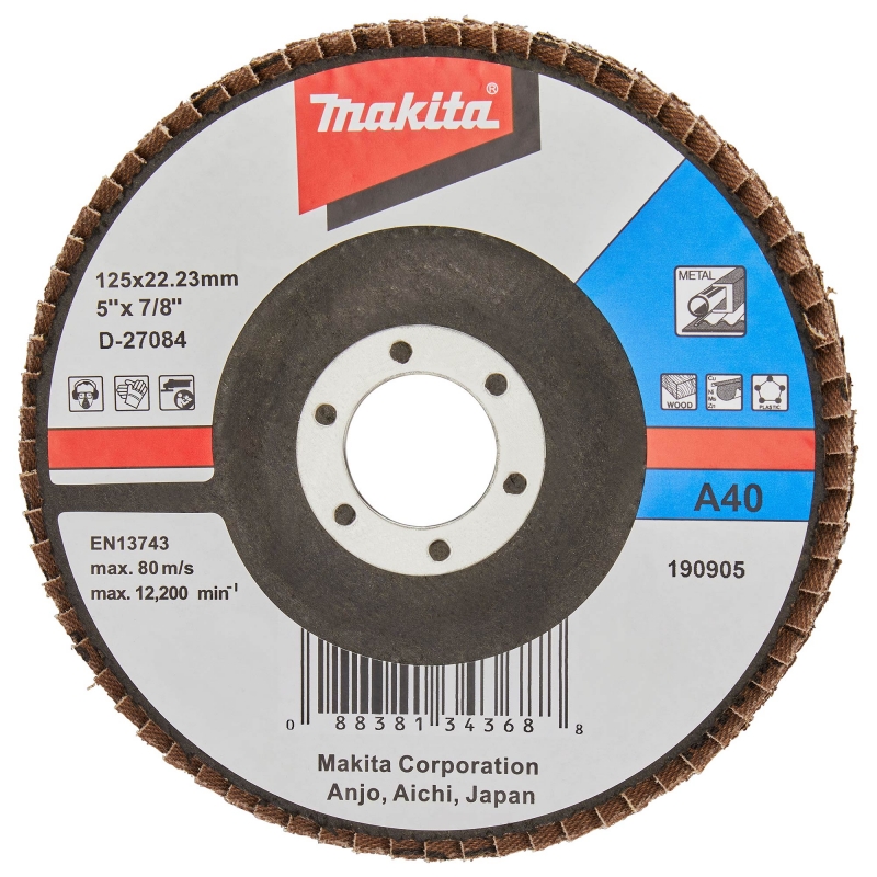 MAKITA MAKITA D-27084 Flap Disc 125mm A40 Grit