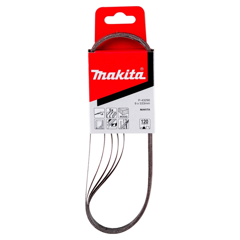 MAKITA MAKITA P-43290 9x533mm 120g Sanding Belts 5 Pack