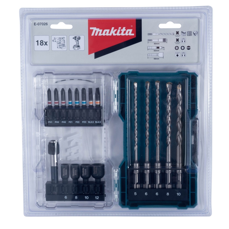 MAKITA MAKITA E-07026 18 Piece SDS Plus Drill and Bit Set