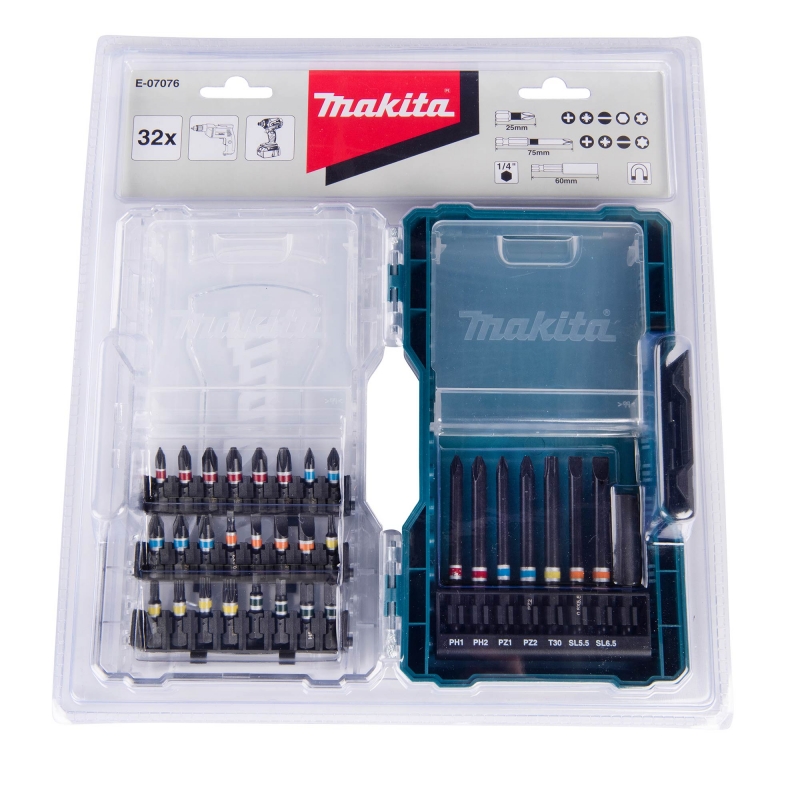 MAKITA MAKITA E-07076 32 Piece Screwdriver Bit Set