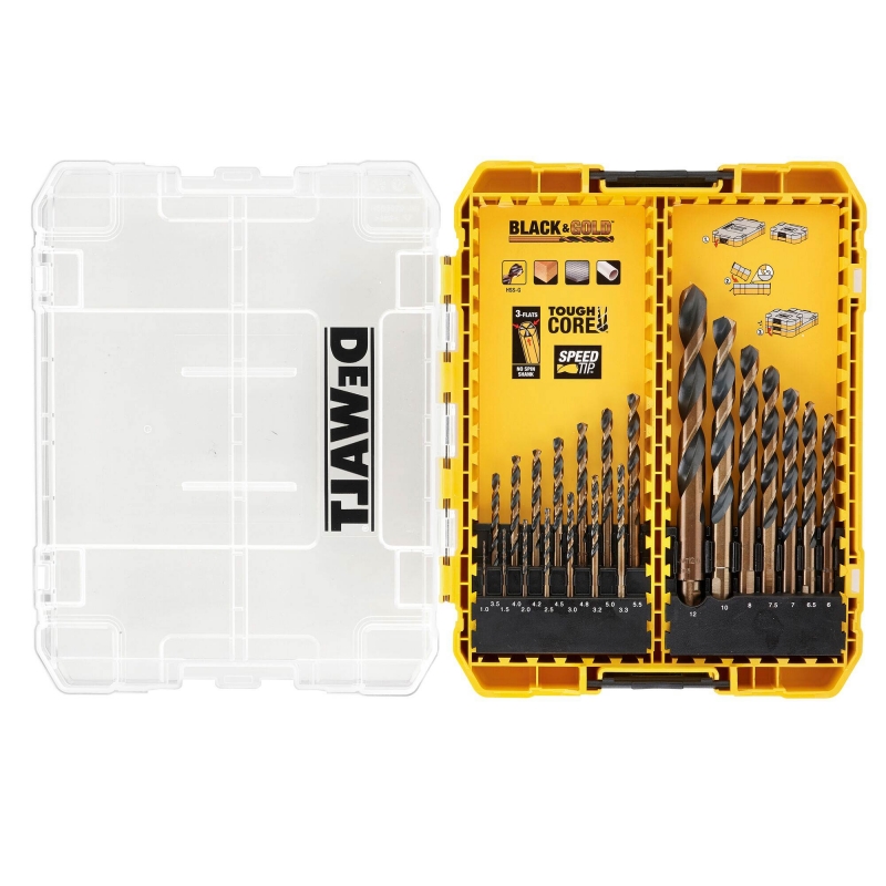 DEWALT DEWALT DT70755-QZ 21 Piece HSS Black/Gold Drill Set