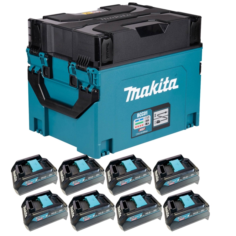 MAKITA MAKITA BCC01 Battery Charging Case with 8x XGT to LXT Adaptors
