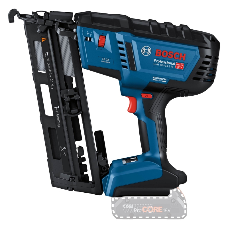 BOSCH BOSCH GNH18V-64-2M 18v Brushless 16G Nailer BODY ONLY with LBoxx Carry Case