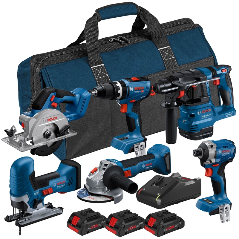 BOSCH BOSCH 0615A5008C 18v 6 piece Kit with 3x4ah ProCore Batteries