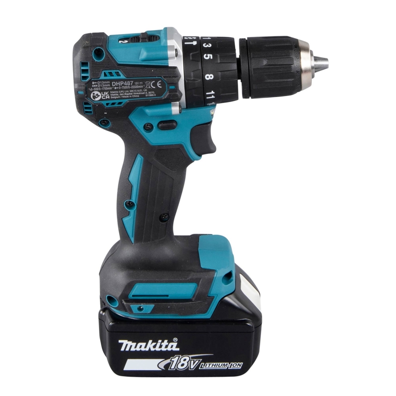 MAKITA MAKITA DHP487SF 18v Brushless Combi Drill with 1x3ah Battery in a Cube Bag