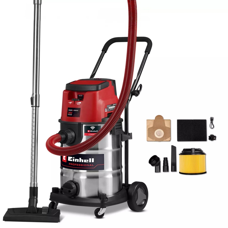 EINHELL EINHELL P-VC 36/30 S Auto-Solo PROFESSIONAL Cordless Wet/Dry Vacuum Cleaner BODY ONLY