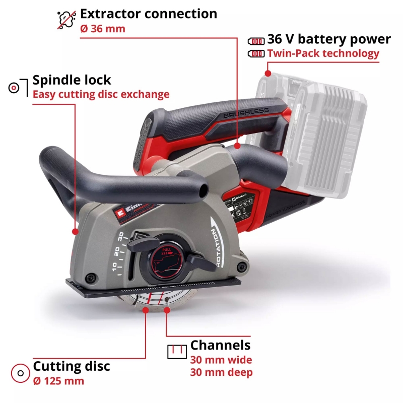 EINHELL EINHELL TP-MA 36/30 Li BL - Solo 36v PROFESSIONAL Cordless Wall Chaser BODY ONLY