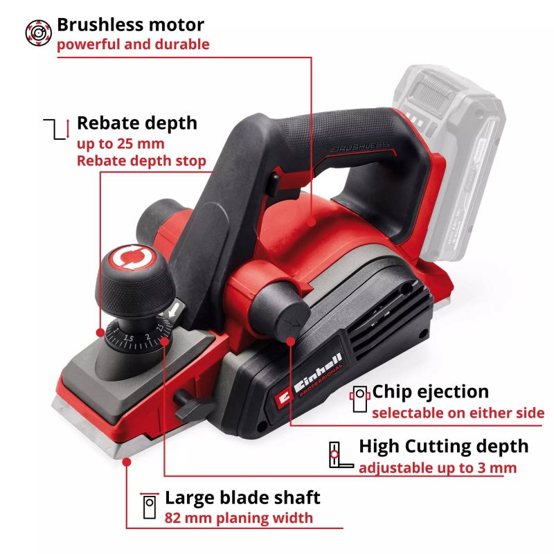EINHELL EINHELL TP-PL 18/3 Li BL - Solo PROFESSIONAL Cordless Planer BODY ONLY