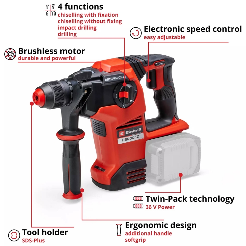 EINHELL EINHELL HEROCCO 36/28 36v SDS Plus Rotary Hammer